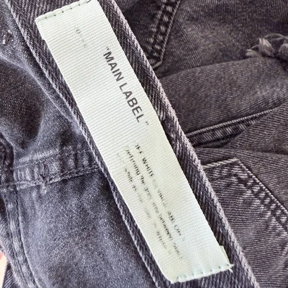 OFF-WHITE‎ C/O VIRGIL ABLOH Black Denim Jean high rise Shorts Size 26 cut off